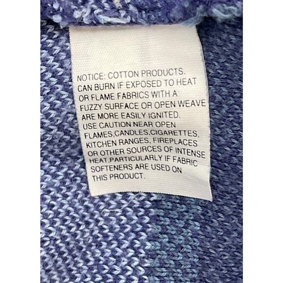 LL Bean Blue Knit Sweater Women’s Small Round Neck Long Sleeve Pullover Striped - Picture 7 of 11